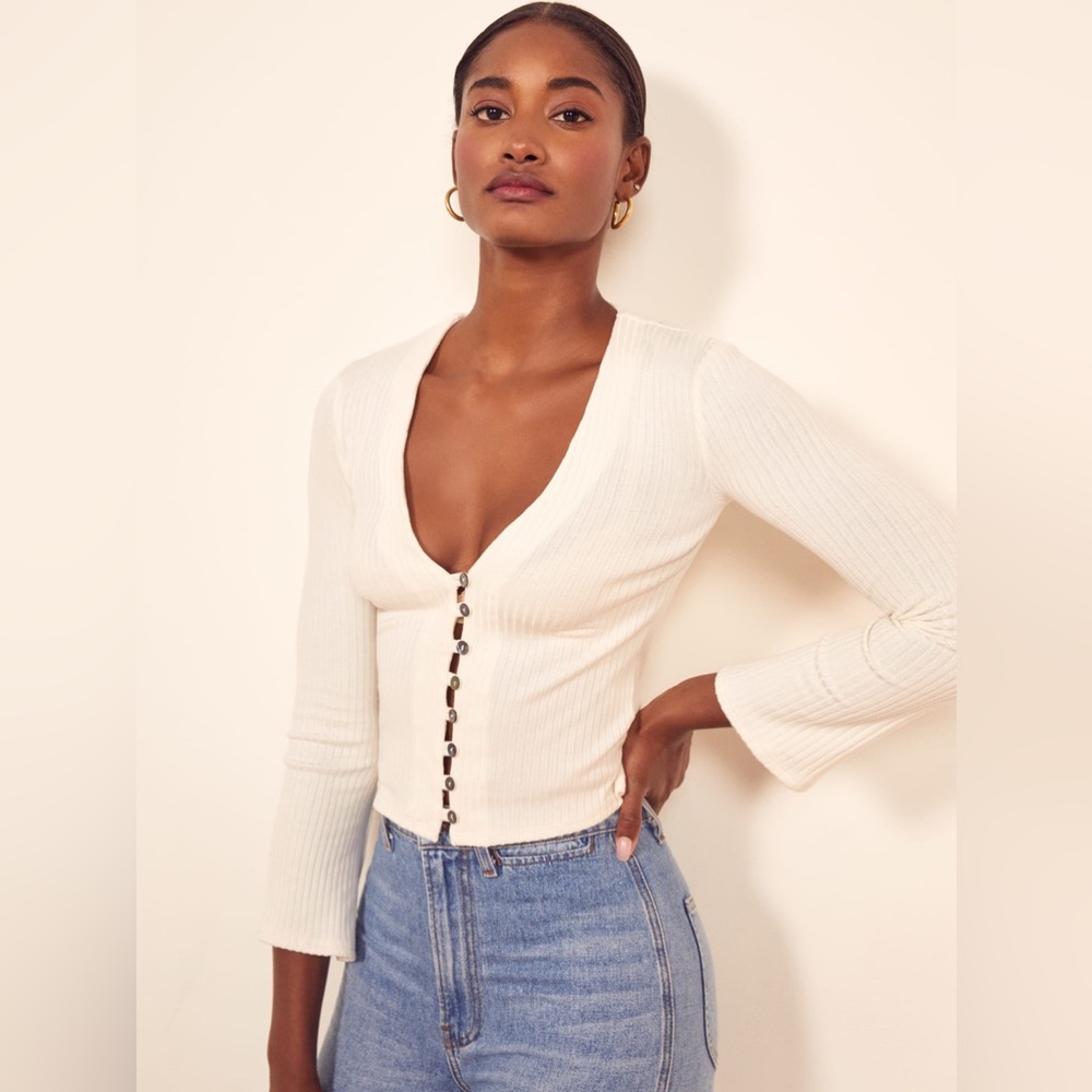 Reformation Gellar knit top